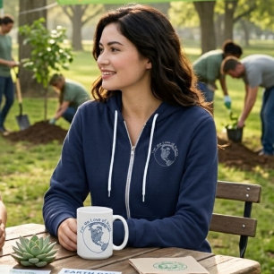 Minimale Öko Für die Liebe zum Tag der Erde Navy G Hoodie
