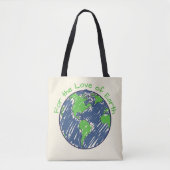 Minimale Öko-Geschenke zum Tag der Erde Tasche (Vorderseite)