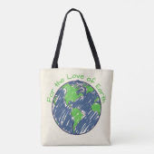 Minimale Öko-Geschenke zum Tag der Erde Tasche (Rückseite)