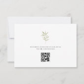 Minimale Olive Branch Wedding RSVP Card (Rückseite)