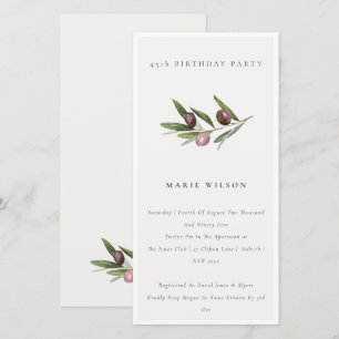 Minimale Olive Foliage jedes Lebensalter Dankeskarte