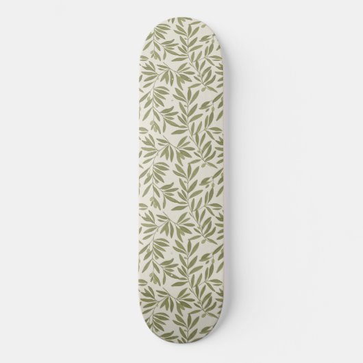 Minimale Olivenzweig-Muster Skateboard (Vorderseite)