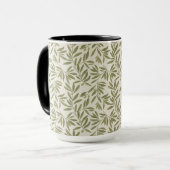 Minimale Olivenzweig-Muster Tasse (Vorderseite Links)
