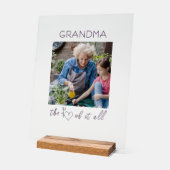 Minimale Oma, der Mittelpunkt von Allem Foto Acryl Acrylschild (Winkel)