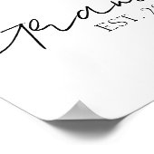 Minimale Oma seit Jahr Soft-Script-Typografie Poster (Ecke)