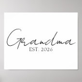 Minimale Oma seit Jahr Soft-Script-Typografie Poster (Vorne)