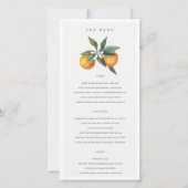 Minimale Orange Boho Botanische Hochzeitskarte Dankeskarte (Vorderseite)