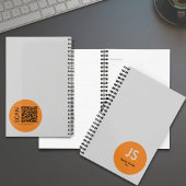 Minimale Orange Dot Initials Graue Ernennung Planer