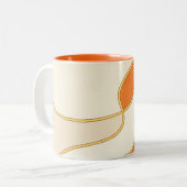 Minimale Orange Wave Accent Tasse (Vorderseite Links)