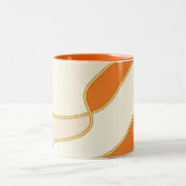 Minimale Orange Wave Accent Tasse (Mittel)