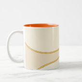 Minimale Orange Wave Accent Tasse (Links)