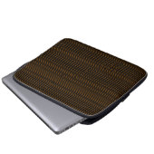 Minimale Orangenlinien Laptopschutzhülle (Vorne Knopf)