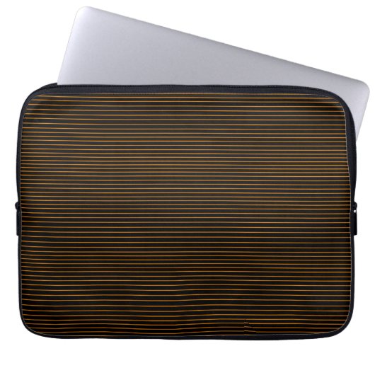Minimale Orangenlinien Laptopschutzhülle (Vorderseite)