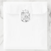 Minimale orthodoxe Weihnachtskrippe Runder Aufkleber (Tasche)
