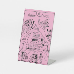 Minimale orthodoxe Weihnachtskrippe Sockelschild