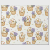 Minimale Ostern Hasen Pastell Frühling Muster (5) Geschenkpapier (Flach)
