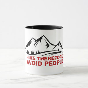 Minimale Outdoor-Berg-Gestaltung Wandern Tasse