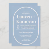 Minimale Oval-Einladung Einladung (Vorne/Hinten)