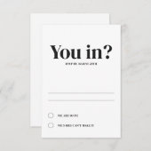 Minimale Oval Response Cards Einladung (Vorne/Hinten)