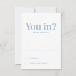 Minimale Oval Response Cards Einladung