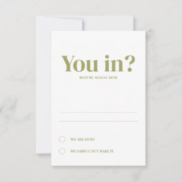 Minimale Oval Response Cards Einladung
