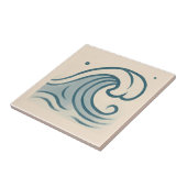 Minimale Ozeanwelle Art Tile Fliese (Seite)