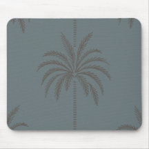Minimale Palmbaum-Muster Blau Grau Tropisch