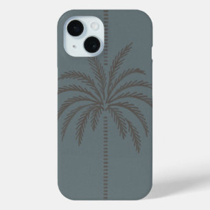 Minimale Palme Baum Muster Blau Grau Tropisch  Case-Mate iPhone Hülle