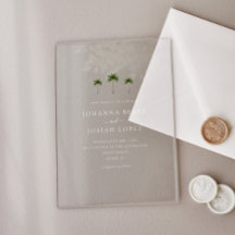 Minimale Palme Elegante Hochzeit