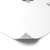 Minimale Palme Hochzeit Willkommensschild Poster (Ecke)