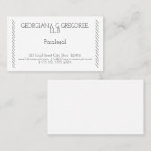 Minimale Paralegal-Visitenkarte Visitenkarte (Vorne/Hinten)
