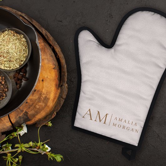 Minimale Pastel anfänglich und Personalisiert Ofenhandschuh & Topflappen-Set