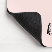 Minimale Pastell-Rosa-Monogramm-Initialen Mousepad (Ecke)