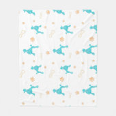 Minimale Pastellblaue Pudel-Silhouette Decke (Vorderseite)
