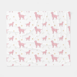 Minimale Pastellrosa Labrador Retriever Decke 