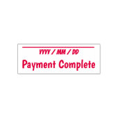 Minimale "Payment Complete"-Briefmarke aus Kautsch Permastempel (Design)