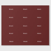 Minimale PEACE | Deep Red Holiday Geschenkpapier (Flach)