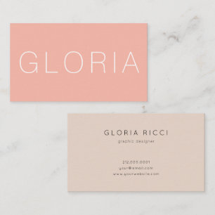 Minimale Peach Beige Business Card Visitenkarte