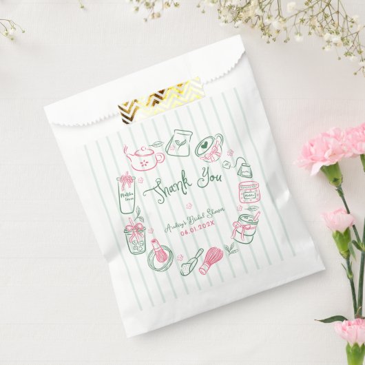 Minimale perfekte Matcha-Hochzeitsdusche-Dankeschö Geschenktütchen (Versiegelt)