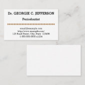 Minimale Periodontist-Visitenkarte Visitenkarte (Vorne/Hinten)
