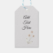 Minimale Personalisierte Aquarellblütengestaltung Geschenkanhänger (Vorderseite)