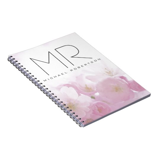 Minimale personalisierte Berufliche Monogramm Notizblock (Rechte Seite)