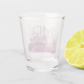 Minimale personalisierte Berufliche Monogramm Schnapsglas (Rückseite)
