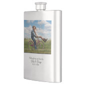 Minimale Personalisierte Foto-Hochzeit Flachmann (Links)