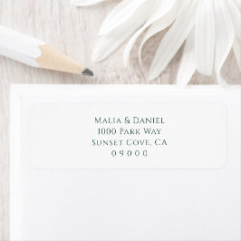 Minimale personalisierte Hochzeit-Rücksendeadresse