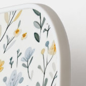 Minimale Personalisierte Namen Wasserfarben-Wildbl Pickleball Schläger (Linke Seite)