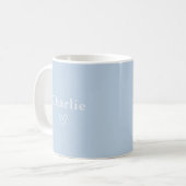 Minimale personalisierte Namens-Tasse Kaffeetasse (Vorderseite Links)