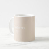 Minimale personalisierte Namens-Tasse Kaffeetasse (Vorderseite Links)