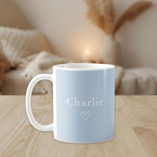 Minimale personalisierte Namens-Tasse Kaffeetasse