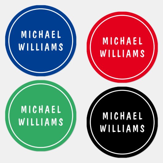 Minimale Personalisierte Namensschilder Etiketten (Gruppe)